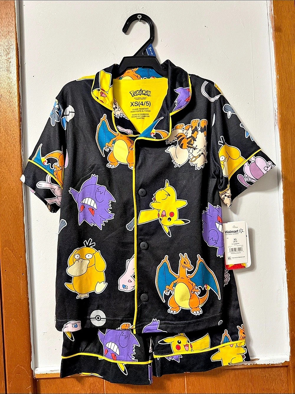 Pokemon Pajama Set Boys XS (4/5) NWT